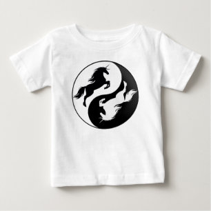 T-shirt Pour Bébé Yin Yang Unicorn