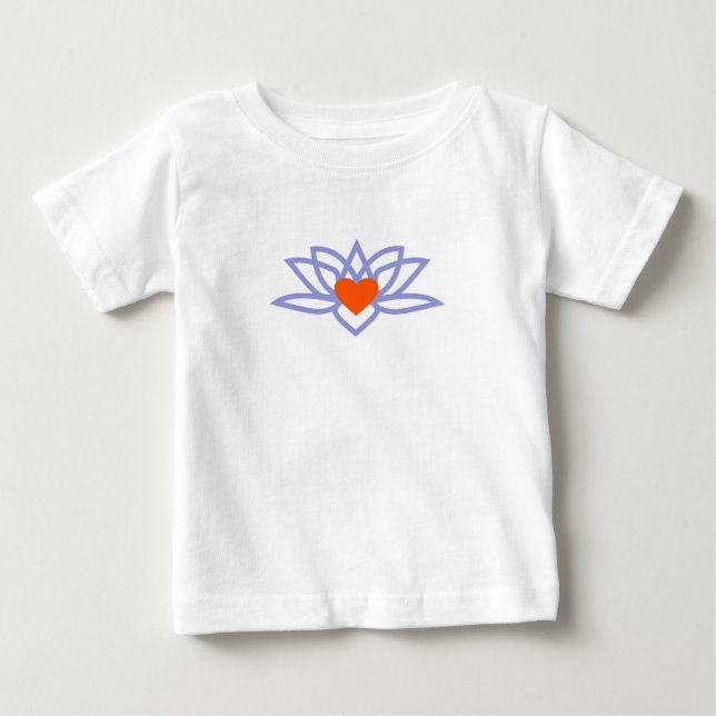 T-shirt Pour Bébé Yoga Lotus Heart (Devant)