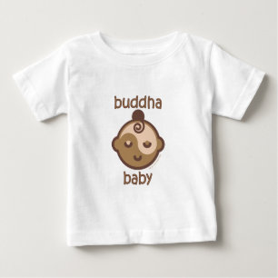 T-shirt Pour Bébé Yoga Speak Baby : Bouddha Baby Face - Flesh