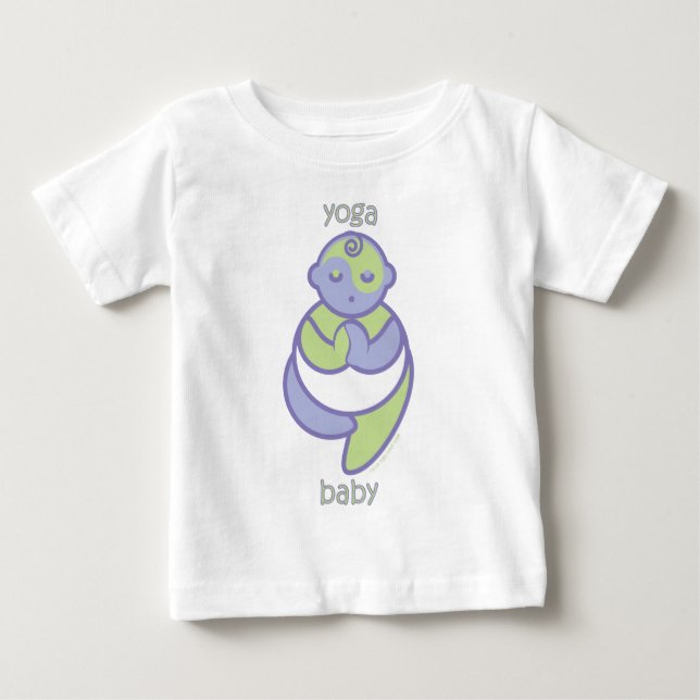 T-shirt Pour Bébé Yoga Speak Baby : Pose Arbre Yoga Baby (Devant)