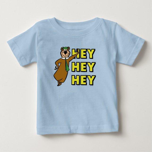 T-shirt Pour Bébé Yogi Bear Hey Hey Hey (Devant)