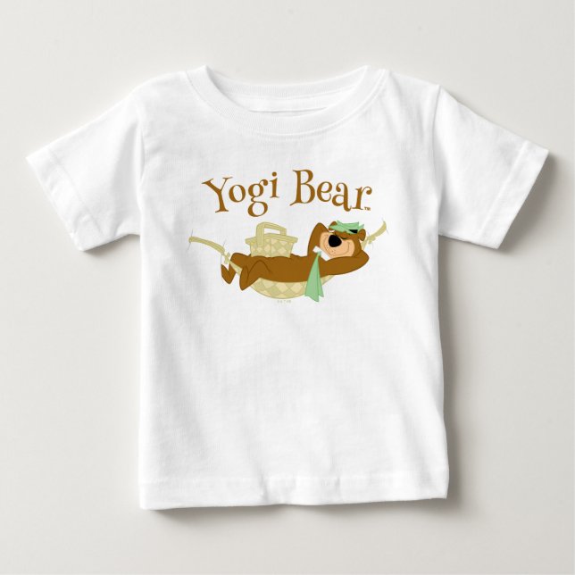 T-shirt Pour Bébé Yogi Bear Pique-nique Hammock Nap Time (Devant)