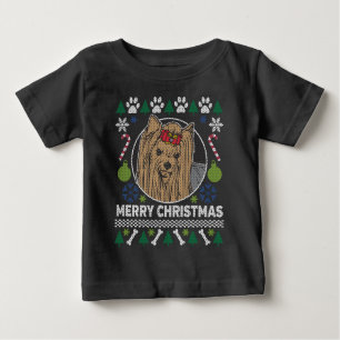 T-shirt Pour Bébé Yorkie Chien race laide pull de Noël