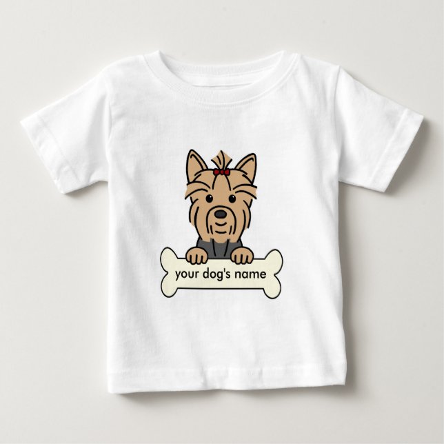 T-shirt Pour Bébé Yorkie personnalisé (Devant)