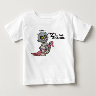 T-shirt Pour Bébé "Z" est pour Zombie avec couverture (filles) Manch
