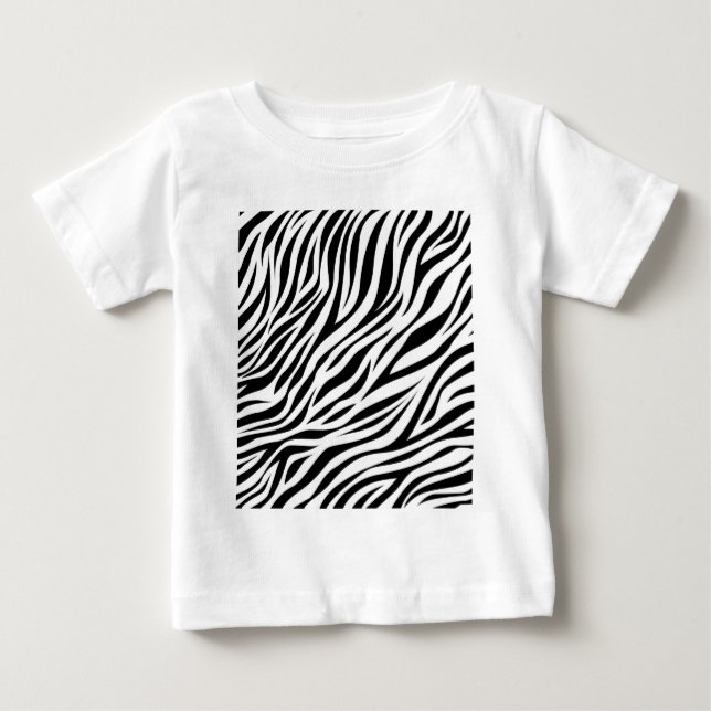 T-shirt Pour Bébé Zebra Animal Skin Imprimer Motif-15391 (Devant)