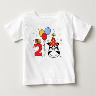 T-shirt Pour Bébé Zebra Face 2e anniversaire