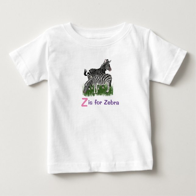 T-shirt Pour Bébé Zebra mignonne Animal Girls (Devant)