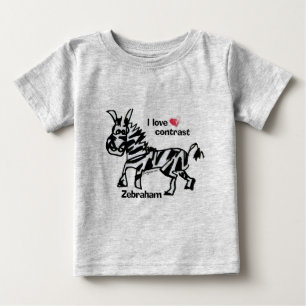 T-shirt Pour Bébé Zebraham - J'aime le contraste