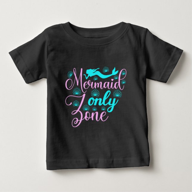 T-shirt Pour Bébé Zone Réservée aux Sirènes (Devant)