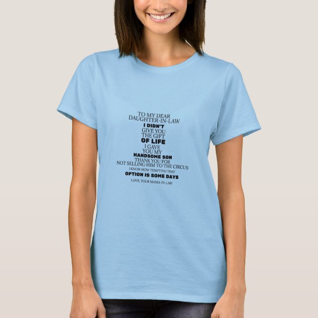 T-shirt pour belle-fille (Devant)
