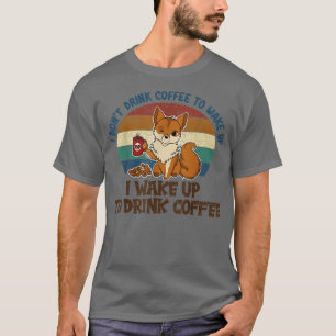 T-shirt Pour Boire Du Café, Amoureux des animaux Drôle Pou