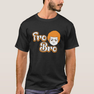 T-shirt Pour Bro orange-foncé et blanc