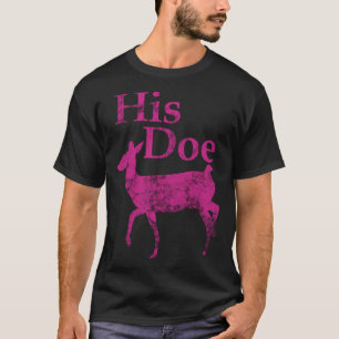 T-shirt Pour Chasse Couple Rose Son Doe