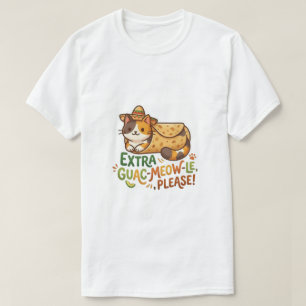 T-shirt pour chat "Extra Guac-Meow-Le S'il Vous Pl
