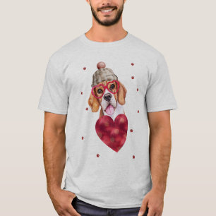 T-shirt pour chien Beagle cadeau de la Saint-Valen