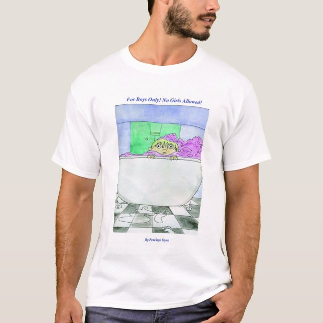 T-shirt Pour des garçons seulement (Devant)