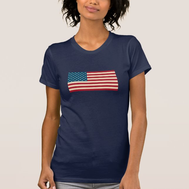T-shirt pour drapeau américain (Devant)