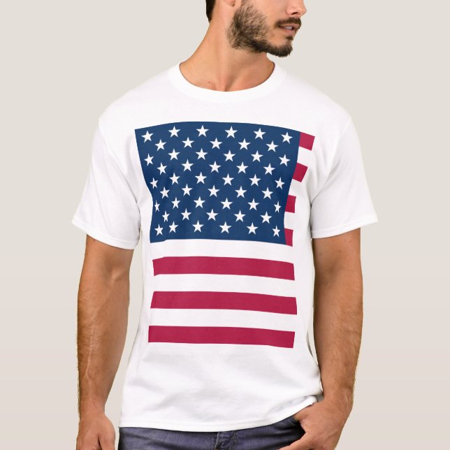 T-shirt pour drapeau américain (Devant)
