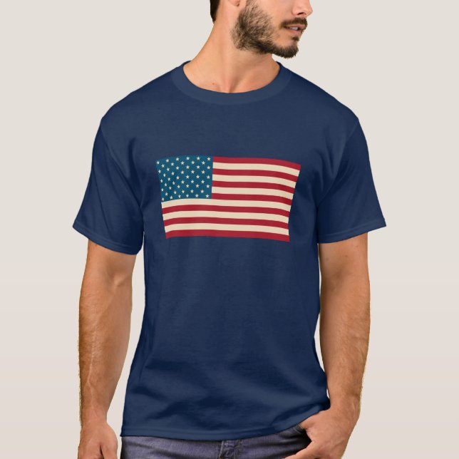T-shirt pour drapeau américain (Devant)