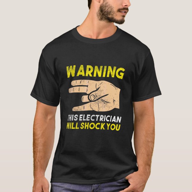 T-shirt Pour Electriciens Cable Ampere Electrique (Devant)