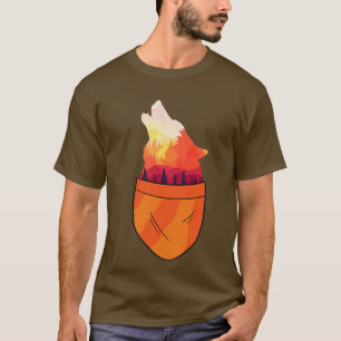 T-shirt Pour En Pocket Forest Animal Cute Foes Amateurs Pr
