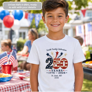 T-shirt pour enfants 250 ans 1776-2026 Jour de l'I