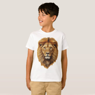 T-shirt pour enfants à tête de lion | T-shirt drôl