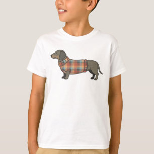 T-shirt pour enfants amateur de chiens avec dachsh
