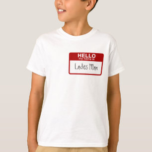 T-shirt pour enfants amusant, Bonjour Mon nom est 
