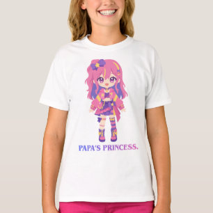 T-shirt pour enfants avec personnage d'anime migno