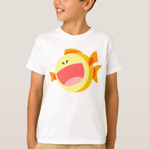 T-shirt pour enfants avec poisson dessin animé heu