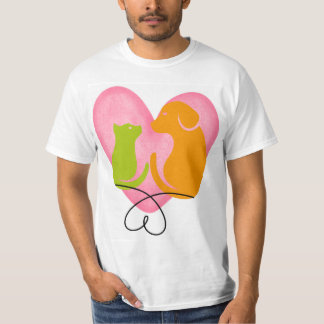 T-shirt pour enfants avec silhouette de cœur de ch