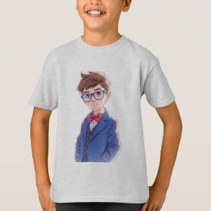 T-shirt pour enfants avec un garçon de dessin anim
