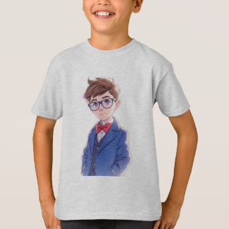 T-shirt pour enfants avec un garçon de dessin anim