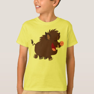 T-shirt pour enfants avec un sanglier de dessin an