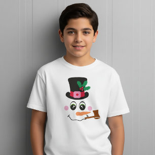 T-shirt pour enfants avec visage de bonhomme de ne