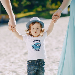T-shirt pour enfants Blue Cute Whale Swimming My C