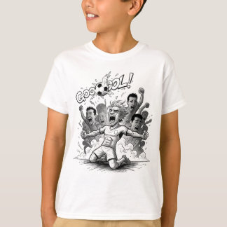 T-shirt pour enfants célébrant le football : GOAL!