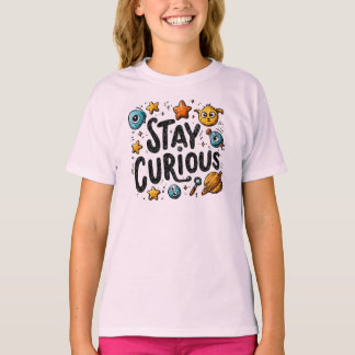 T-shirt pour enfants curieux - Espace et science a