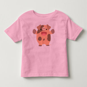 T-shirt pour enfants de cochon de caricatures