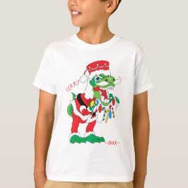T-shirt pour enfants de Noël TySANTAsaurus Rex 2