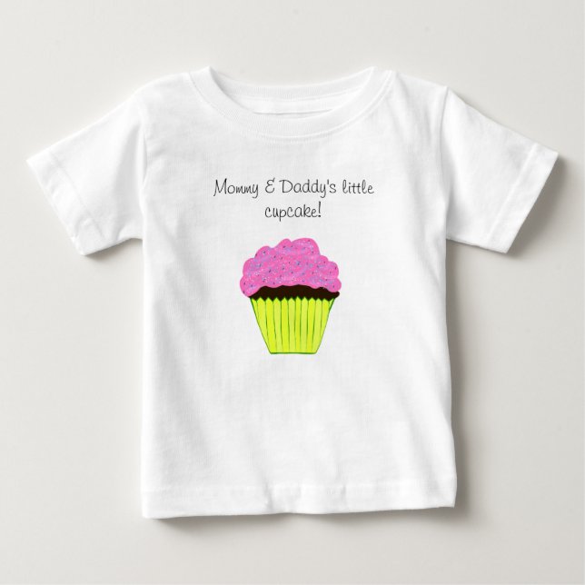 T-shirt pour enfants de petite cupcake de maman et (Devant)