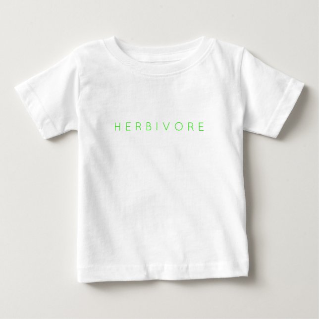 T-SHIRT POUR ENFANTS DE VEGAN AVEC TEXTE HERBIVORE (Devant)