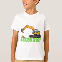 T-shirt pour enfants d'excavatrice mignonne