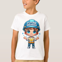 T-shirt pour enfants du futur ingénieur - Caricatu