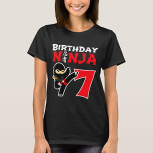 T-shirt pour enfants fête de ninja de karaté 7 ans