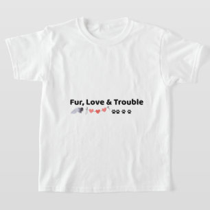 T-shirt pour enfants Fur Love & Trouble pour anima