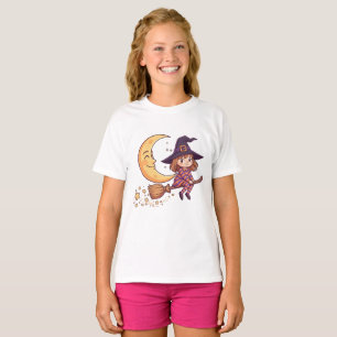 T-shirt pour enfants Halloween Petite Sorcière Lun
