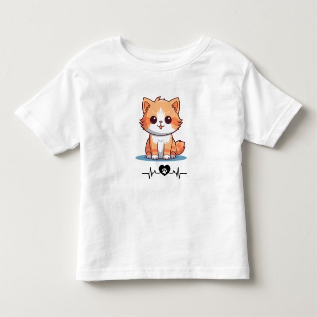 T-Shirt pour enfants Kitty mignon (Devant)